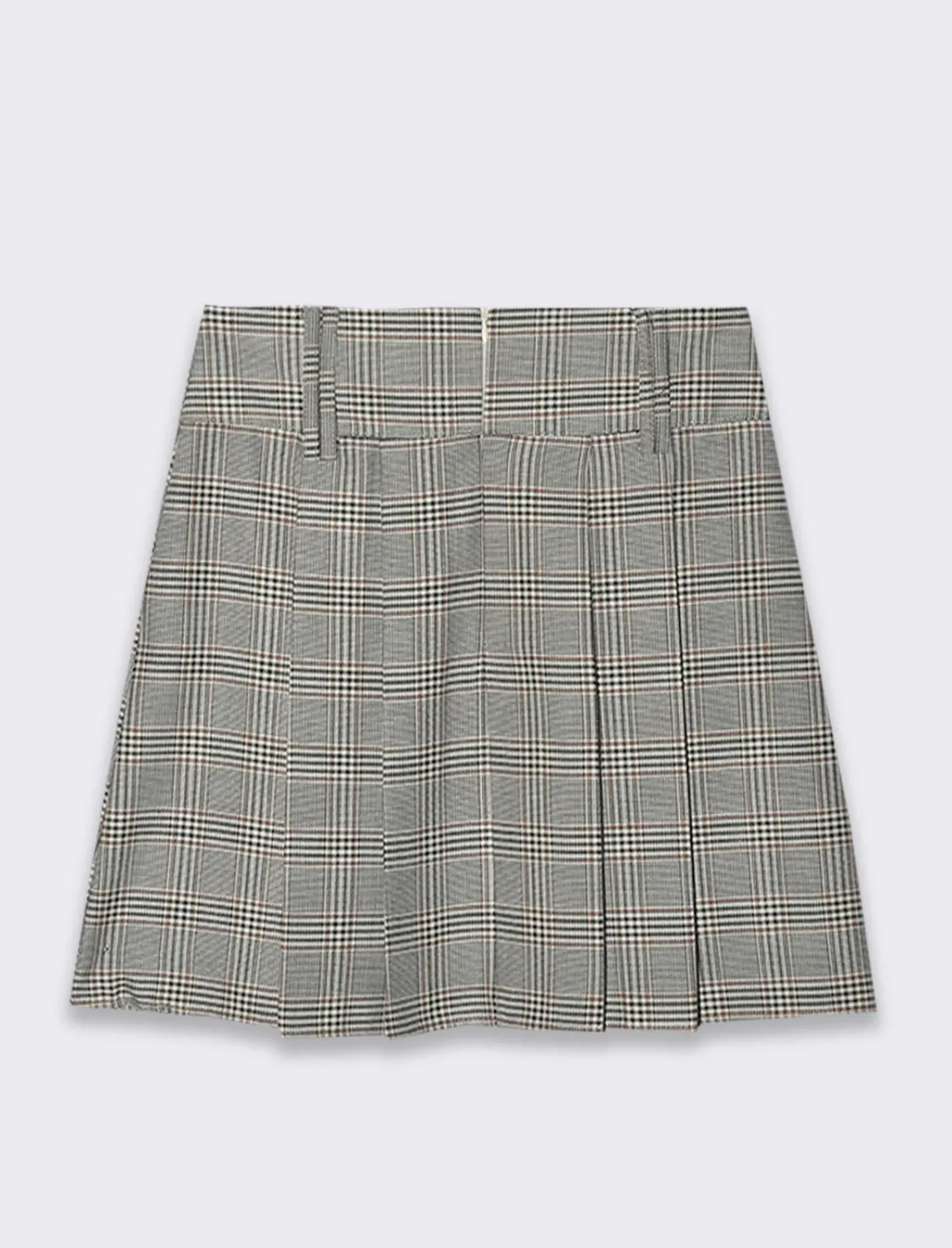 Donna Piazza Italia Gonne<Gonna con pieghe in tessuto quadro - Beige