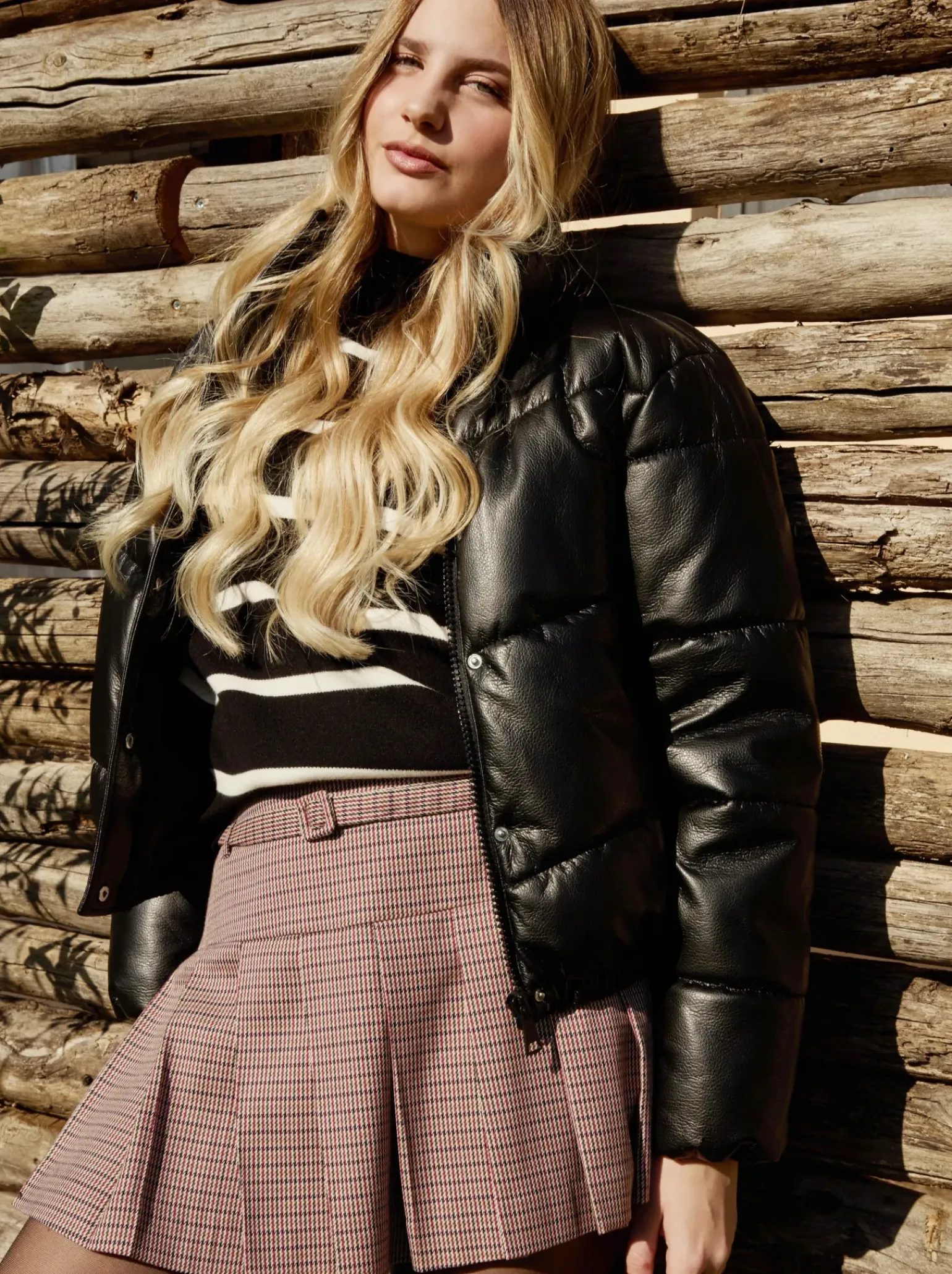 Donna Piazza Italia Gonne<Gonna corta a pieghe con pantaloncino cinturino finto cucito - var 1