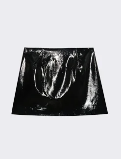 Donna Piazza Italia Gonne<Gonna corta con taglio dritto, effetto pelle -