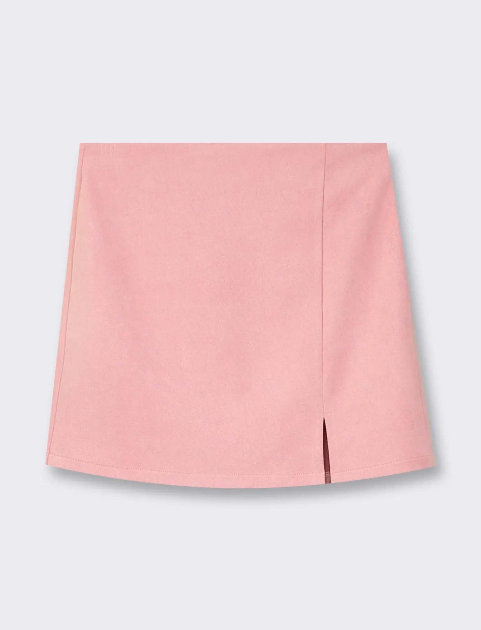 Donna Piazza Italia Donna<Gonna corta in suede con chiusura zip -