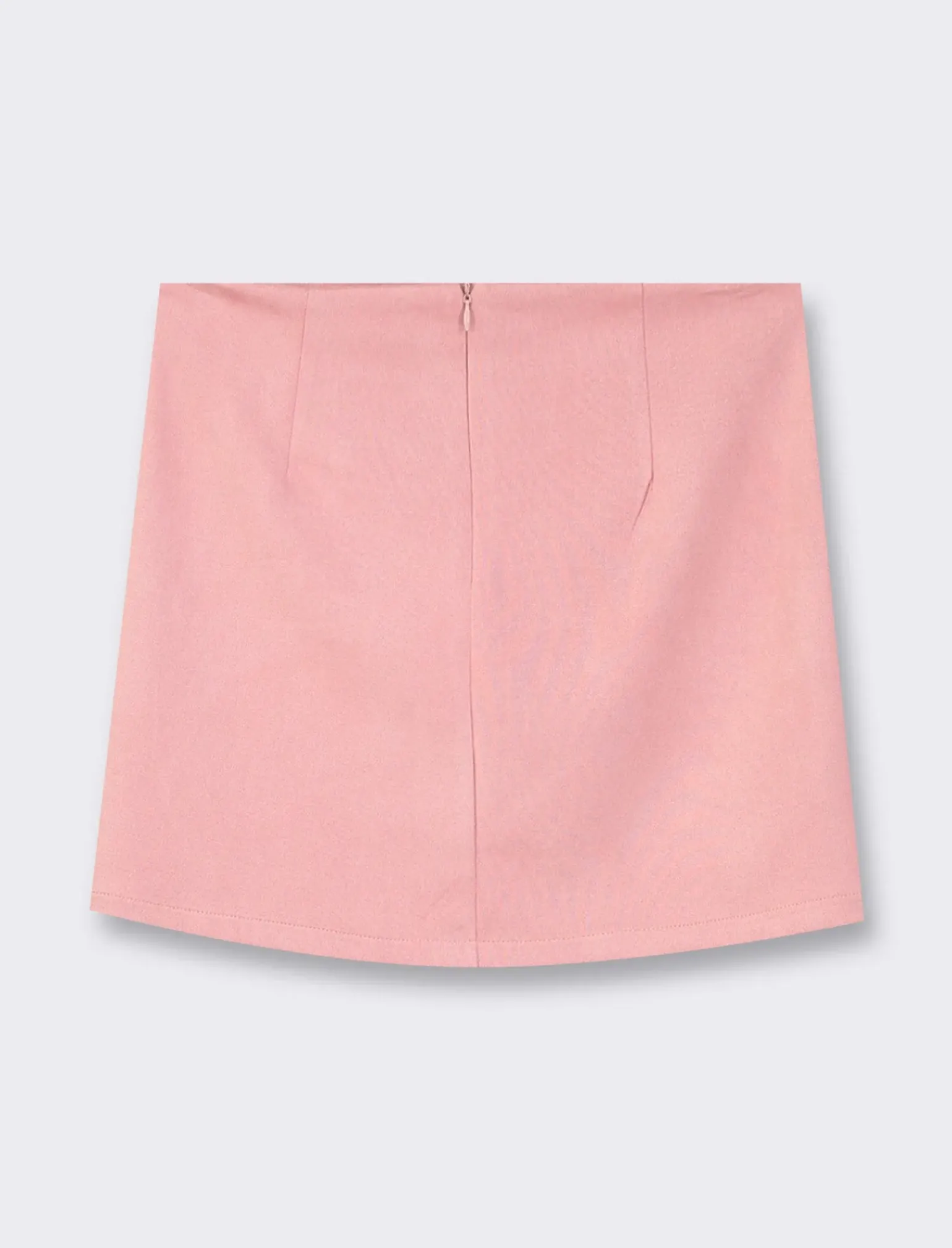 Donna Piazza Italia Donna<Gonna corta in suede con chiusura zip -