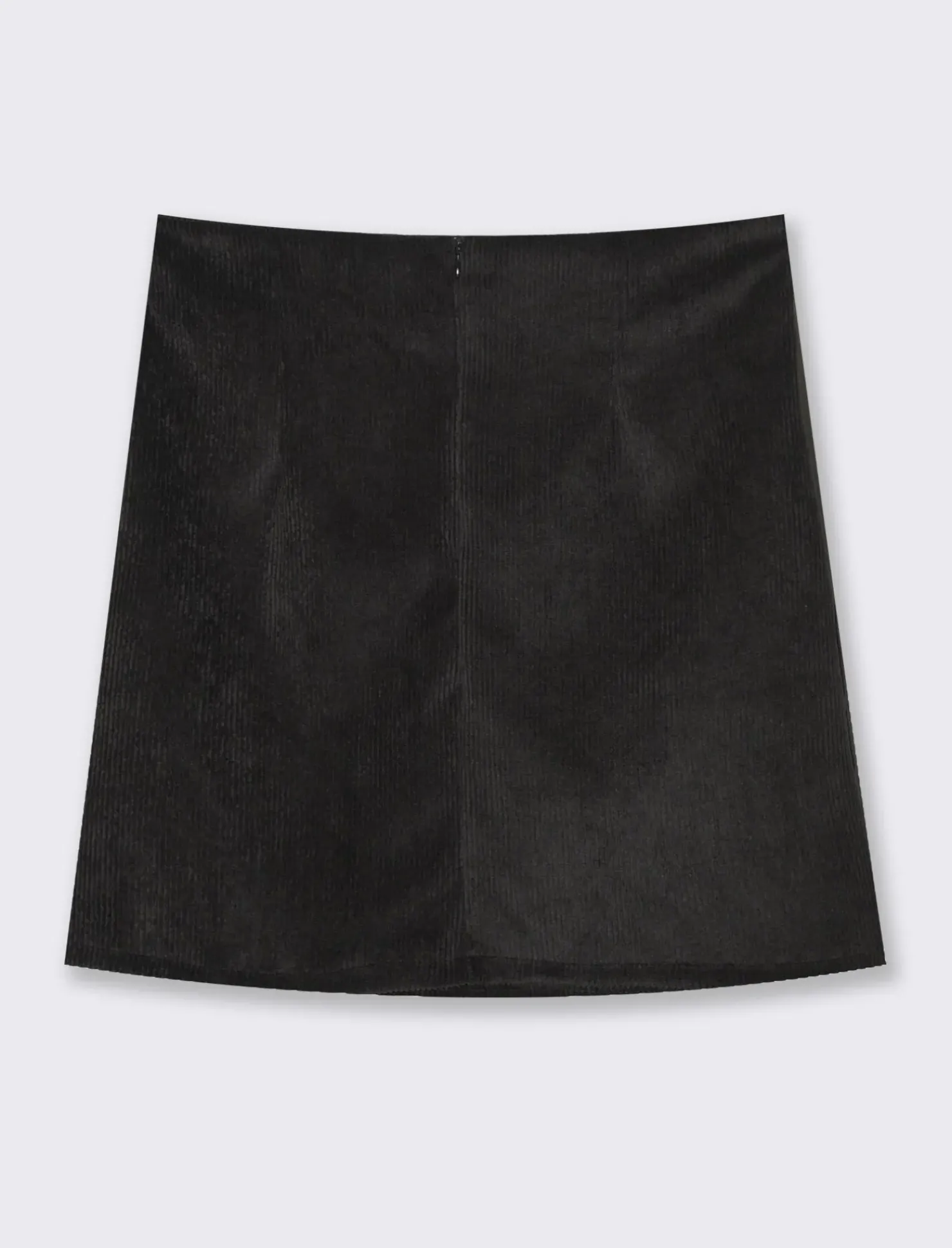 Piazza Italia Gonna corta in tessuto effetto velluto con spacco laterale - Nero Sale