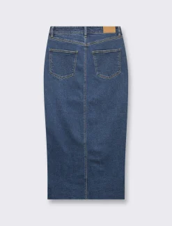 Donna Piazza Italia Donna|Gonne<Gonna denim lunga cinque tasche - Denim