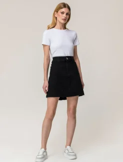 Donna Piazza Italia Gonne<Gonna denim midi svasata -