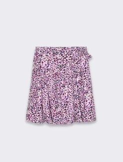 Piazza Italia Bambina|Gonne E Shorts<Gonna elegante in viscosa stampata con taglio asimmetrico e dettaglio nodo sul davanti -