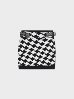 Piazza Italia Bambina<Gonna in maglia con disegno jaquard e passnti in finta pelle con fibbie - Fantasia