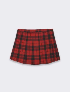 Piazza Italia Bambina|Gonne E Shorts<Gonna in punto milano elastico stampato con fantasia a quadri da bambina - Fantasia