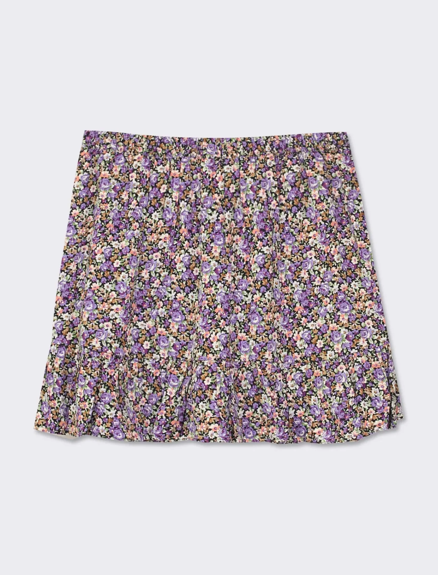 Donna Piazza Italia Gonne<Gonna in viscosa con rouche al fonfo e pantaloncino interno - var 2