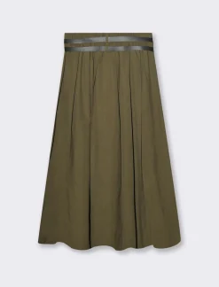 Donna Piazza Italia Gonne<Gonna lunga a pieghe con doppia cintura - Ve.milit.