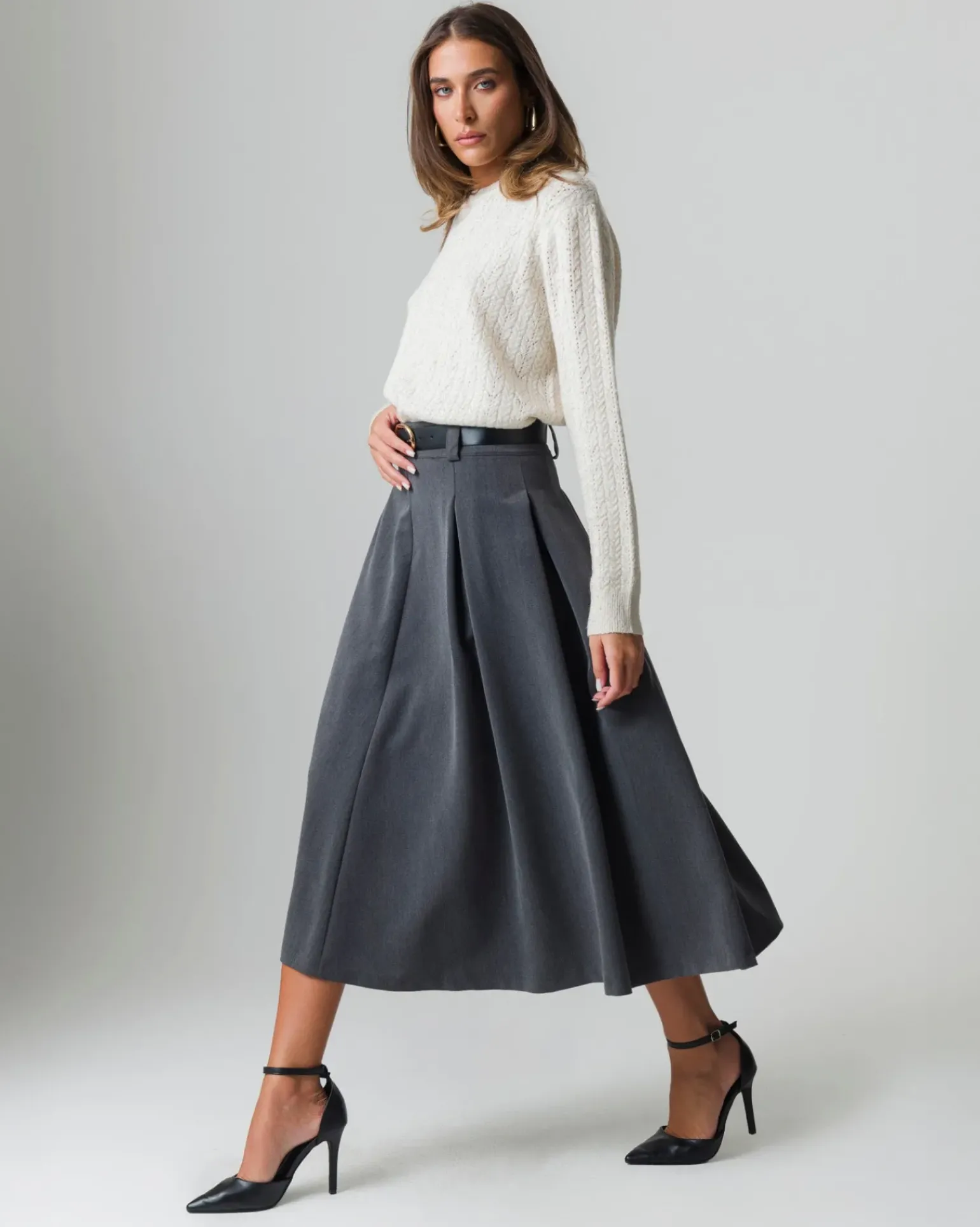 Donna Piazza Italia Donna|Gonne<Gonna lunga con cintura -