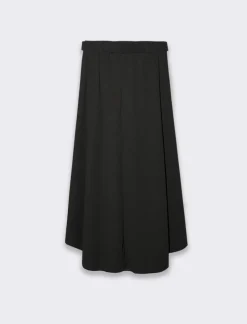 Donna Piazza Italia Gonne<Gonna lunga con elastico in vita sul retro e cintura -