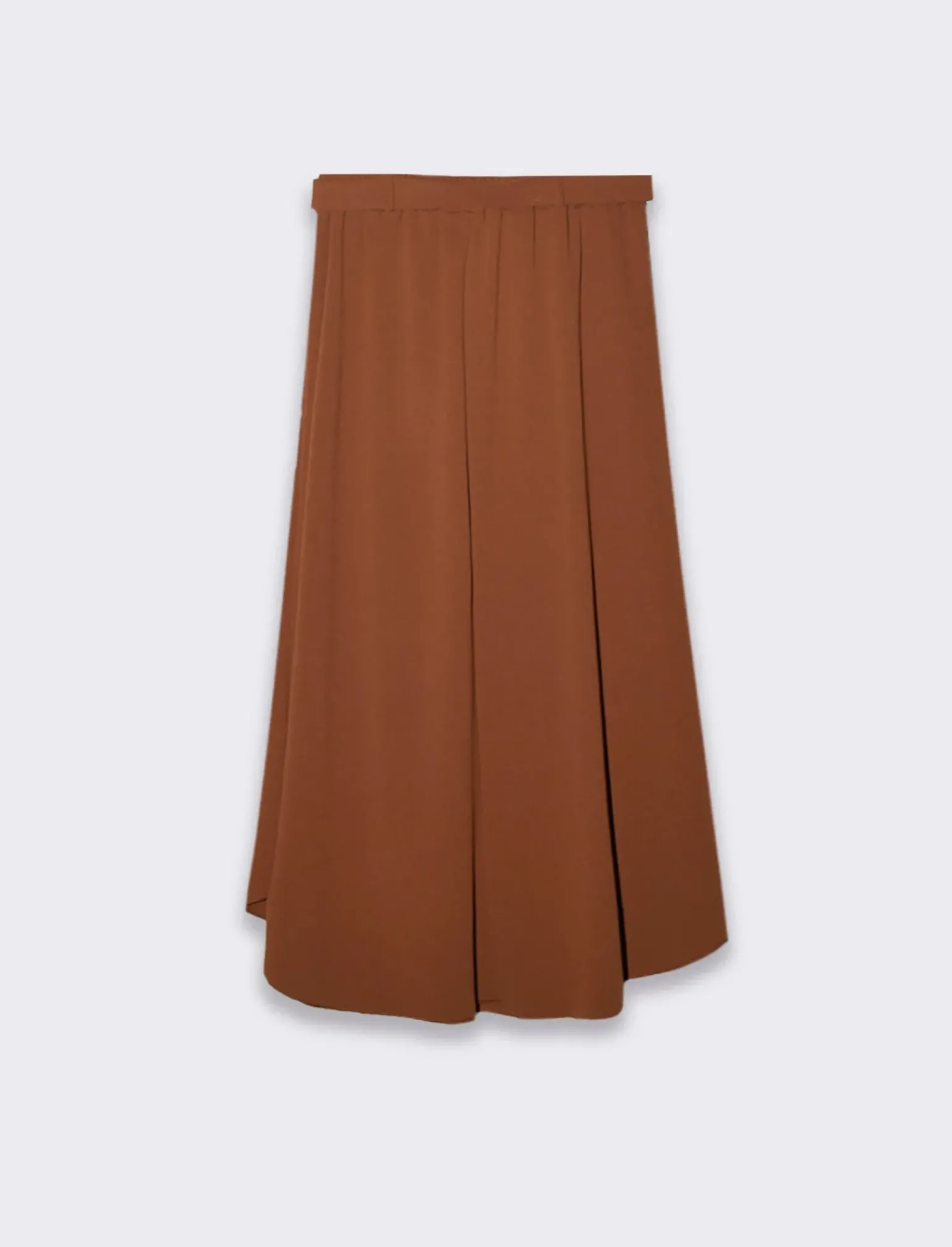 Donna Piazza Italia Gonne<Gonna lunga con elastico in vita sul retro e cintura - bruciato