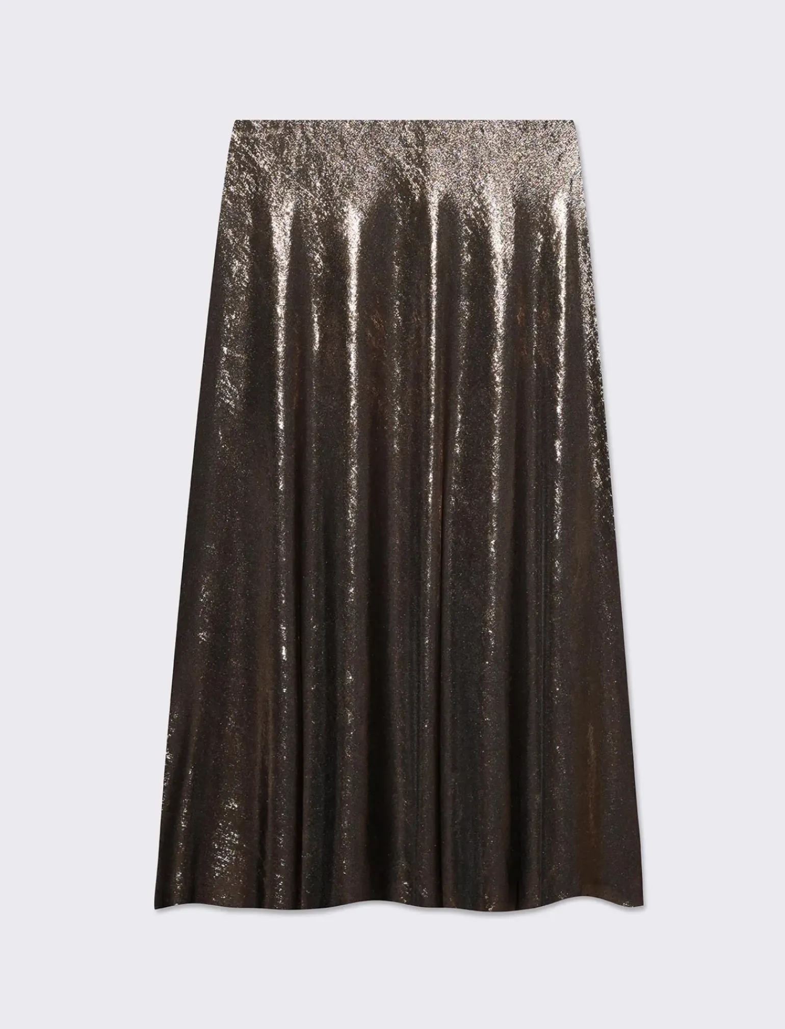 Donna Piazza Italia Gonne<Gonna lunga da donna con elastico in vita - Bronzo