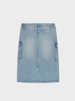 Piazza Italia Bambina|Gonne E Shorts<Gonna lunga in denim con tasconi - Denim