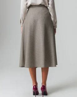 Donna Piazza Italia Donna|Gonne<Gonna midi con zip invisibile sul fianco da donna - tabacco