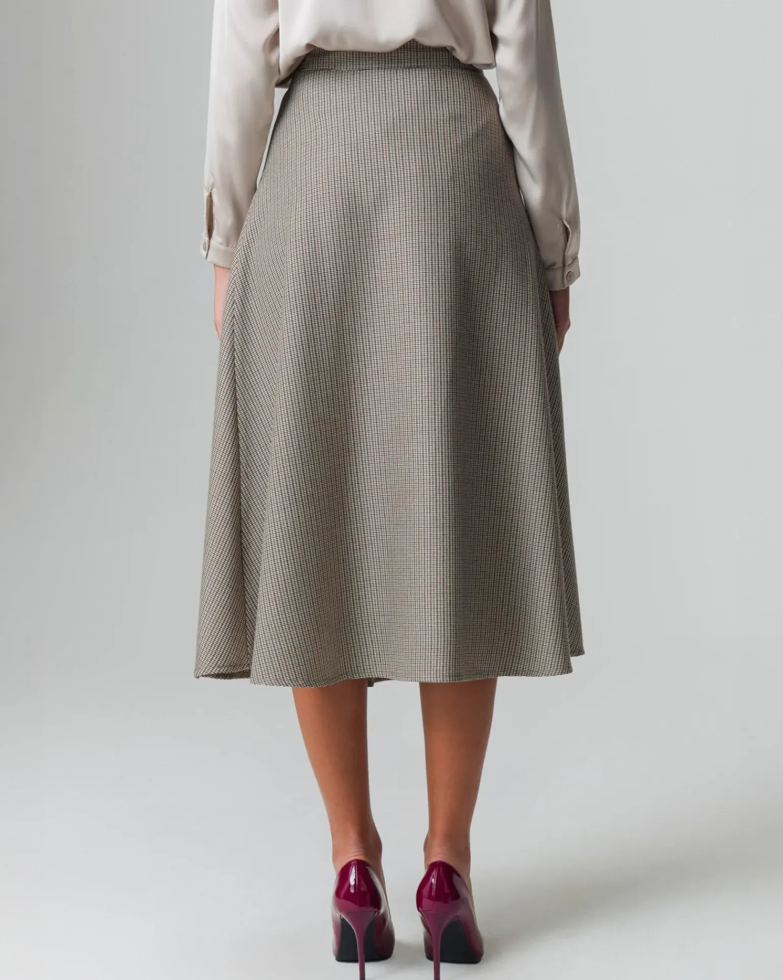 Donna Piazza Italia Donna|Gonne<Gonna midi con zip invisibile sul fianco da donna - tabacco