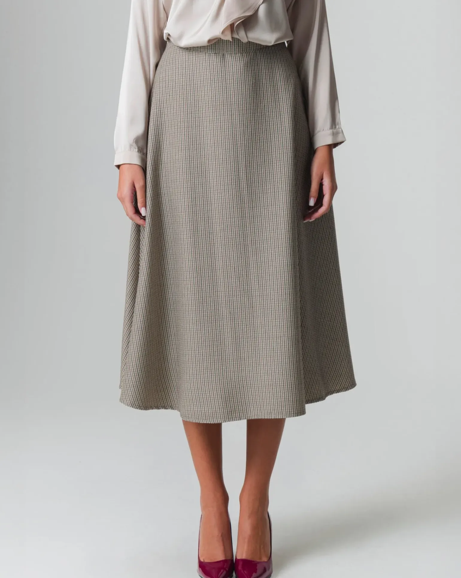 Donna Piazza Italia Donna|Gonne<Gonna midi con zip invisibile sul fianco da donna - tabacco