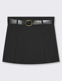 Donna Piazza Italia Donna|Shorts<Gonna pantaloncino con elastico in vita e cintura -