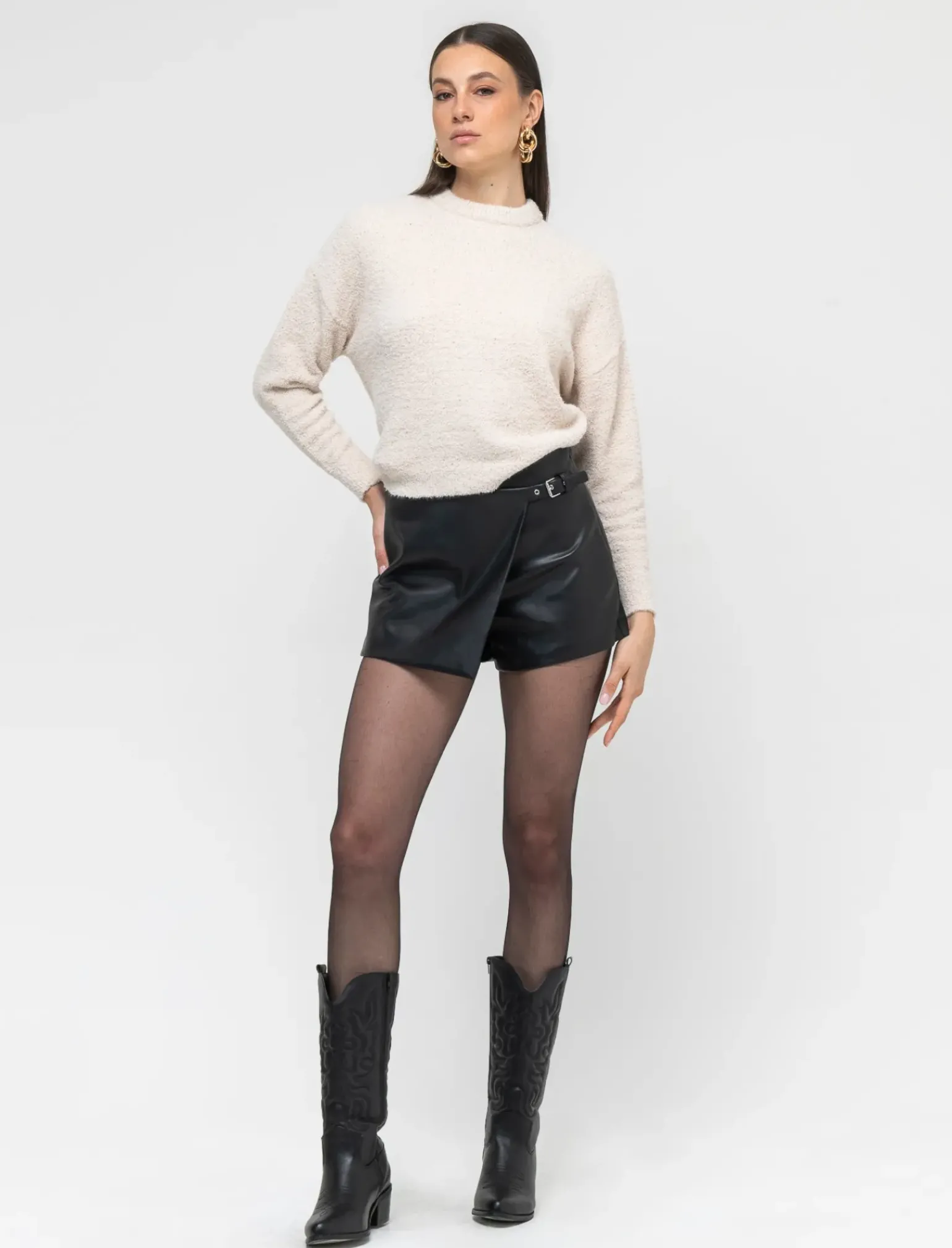 Donna Piazza Italia Gonne<Gonna pantalone con dettaglio cintura -