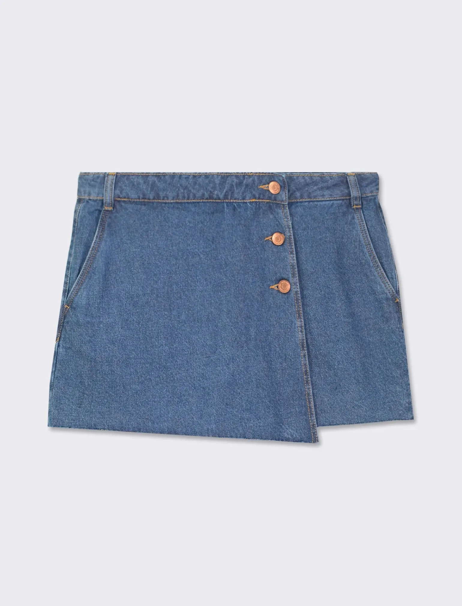 Donna Piazza Italia Donna|Gonne<Gonna pantalone in denim - Denim