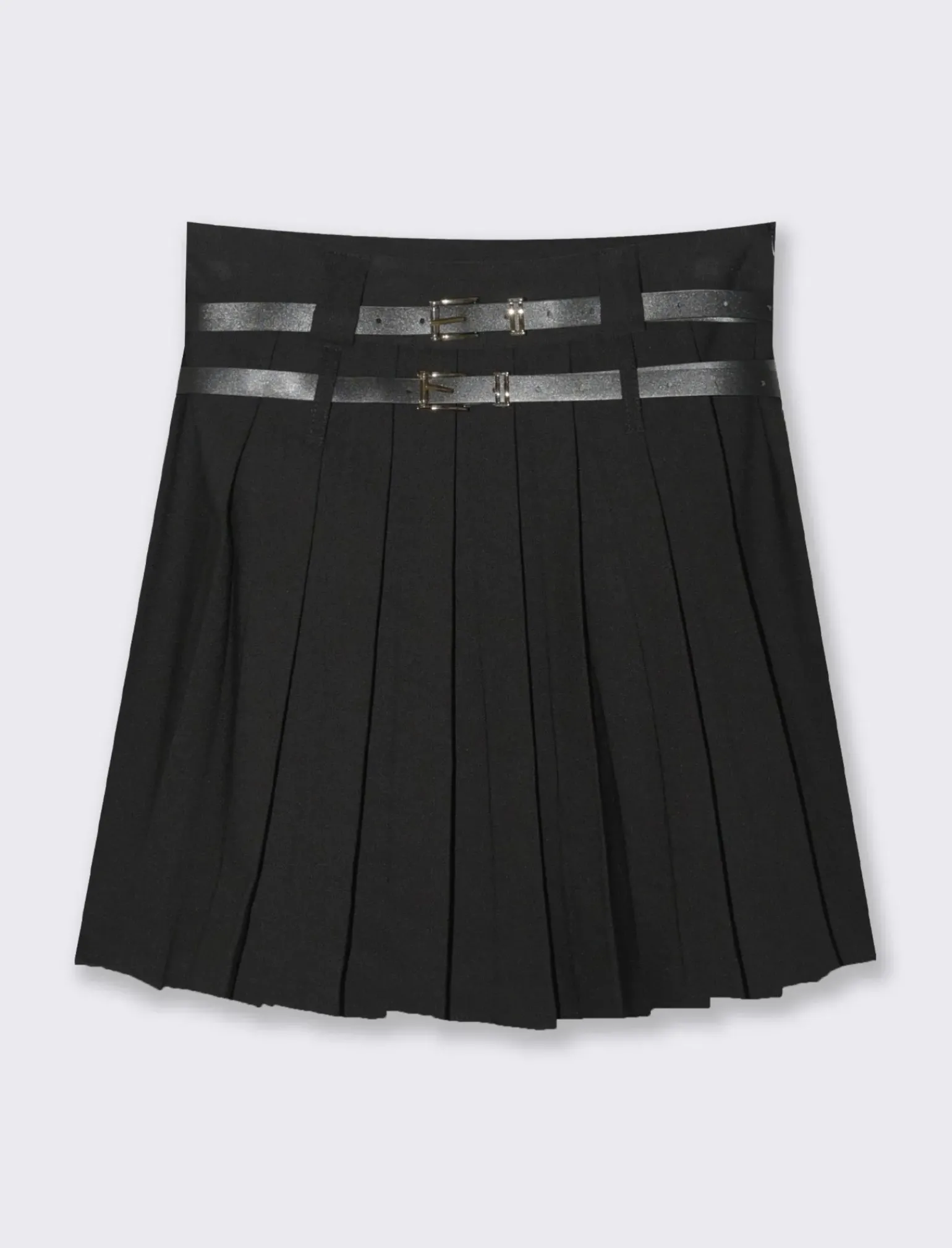 Donna Piazza Italia Gonne<Gonna plisset con cinture - Nero