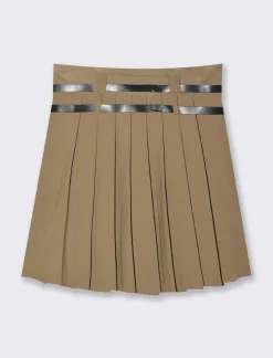 Donna Piazza Italia Gonne<Gonna plisset con cinture - Cammello