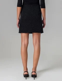 Donna Piazza Italia Gonne<Gonna regular con strass applicati -