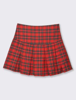 Donna Piazza Italia Gonne<GONNA SCOZZESE - Rosso