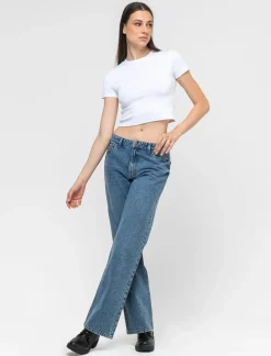 Donna Piazza Italia Jeans<Jeans cinque tasche gamba dritta regular waist - Denim