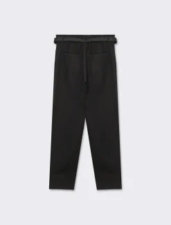 Piazza Italia Jeans cinque tasche paperbag con cintura - Nero Sale