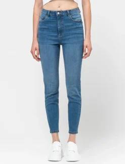 Donna Piazza Italia Jeans<Jeans cinque tasche skinny high waist - Denim