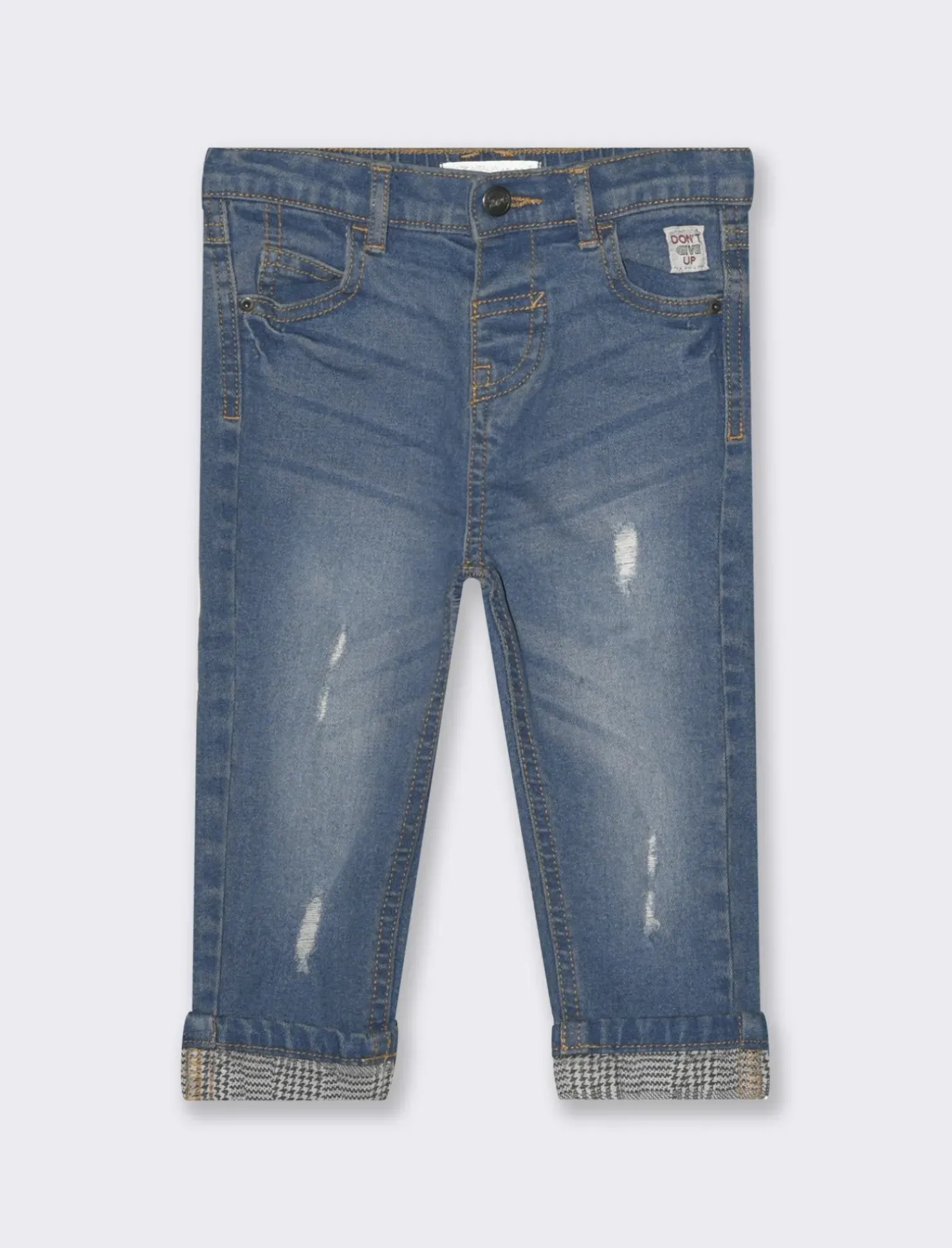 Piazza Italia Jeans con risvolto stampato - Denim Blu Cheap