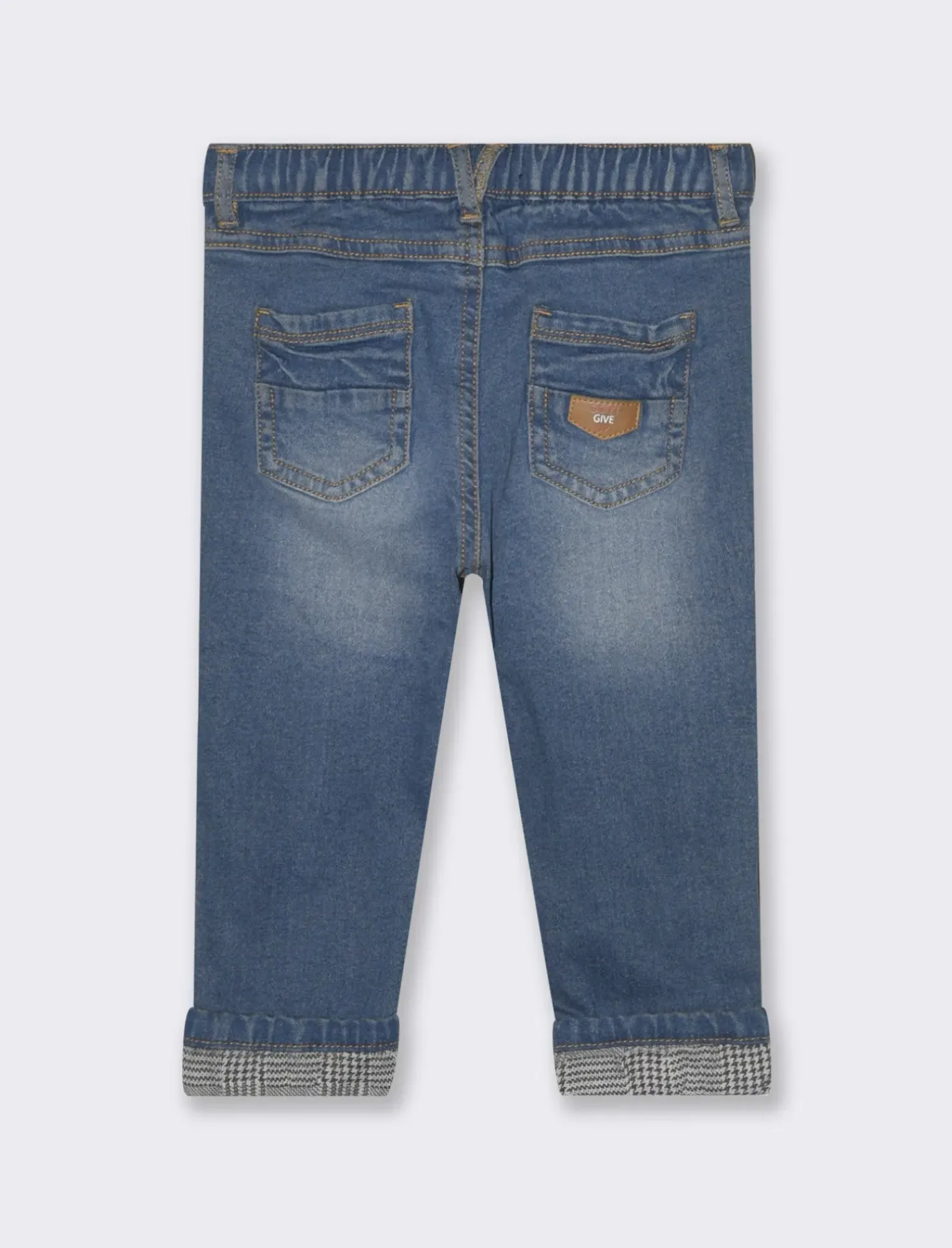 Piazza Italia Jeans con risvolto stampato - Denim Blu Cheap
