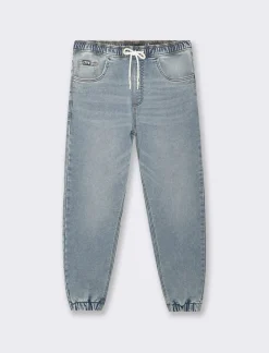 Uomo Piazza Italia Jeans<Jeans con vita elasticizzata regolabile con laccio super stretch - Denim