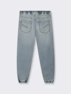Uomo Piazza Italia Jeans<Jeans con vita elasticizzata regolabile con laccio super stretch - Denim