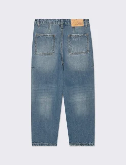 Piazza Italia Bambina|Jeans<Jeans da bambina in cotone vestibilità mom fit, cinque tasche - Denim