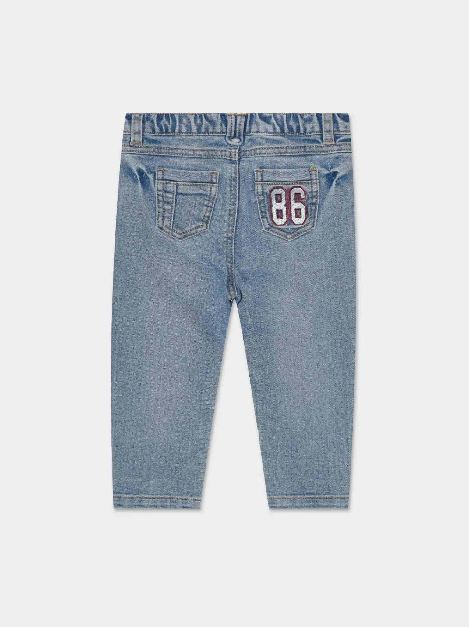 Piazza Italia Jeans<Jeans in misto cotone, con abbottonatura a pressione e applicazione sulla tasca posteriore - Denim