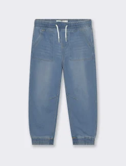Bambino Piazza Italia Bambino|Jeans<Jeans modello jogger con lacci in vita stile casual - Denim chiaro