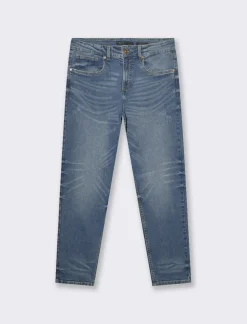 Uomo Piazza Italia Jeans<Jeans new carrot fit cinque tasche stretch con strappi - Denim