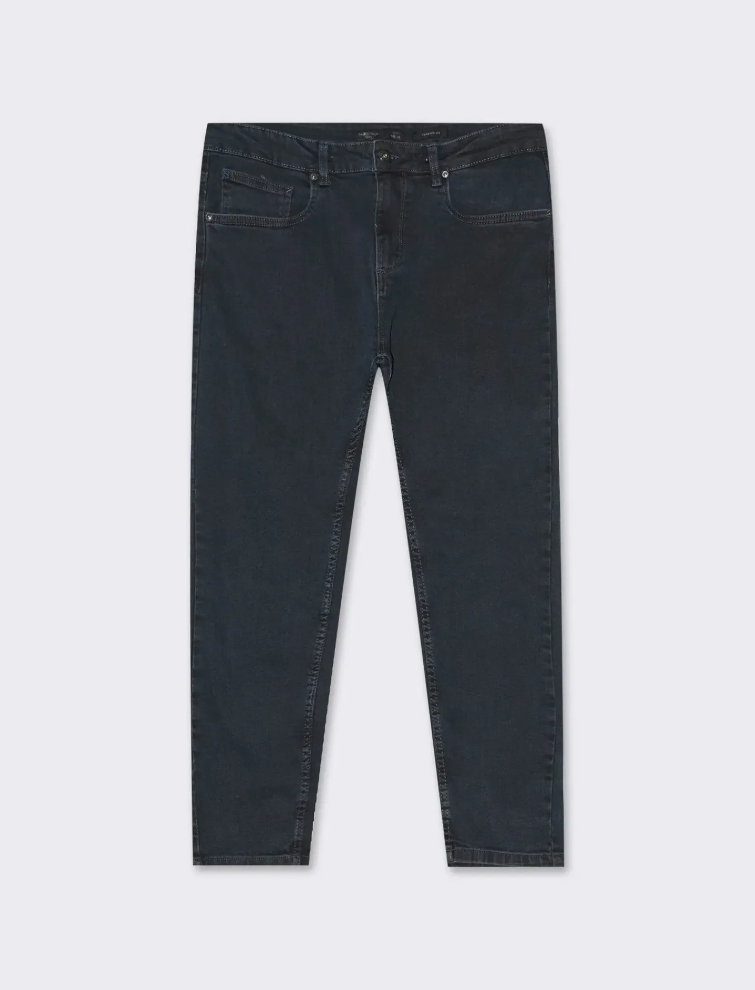 Uomo Piazza Italia Jeans<Jeans slim tapered fit a cinque tasche stretch effetto slavato - DENIM SCURO