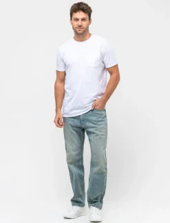 Uomo Piazza Italia Uomo|Jeans<Jeans straight fit a cinque tasche effetto slavato - Denim