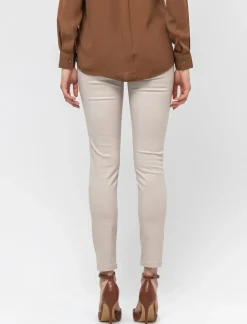 Donna Piazza Italia Donna|Jeans<Jegging a vita alta con banda elastica in vita e tasche frontali - Sabbia