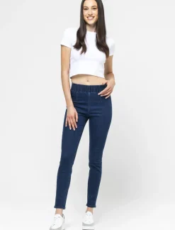 Donna Piazza Italia Donna|Jeans<Jeggings high waist vestibilità skinny - DENIM SCURO