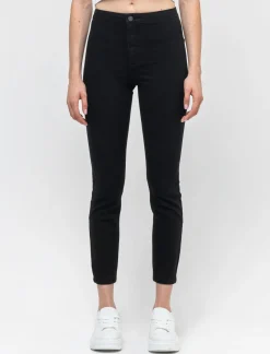 Donna Piazza Italia Jeans<Jeggings skinny vita alta in tessuto elasticizzato e tasche sul retro -