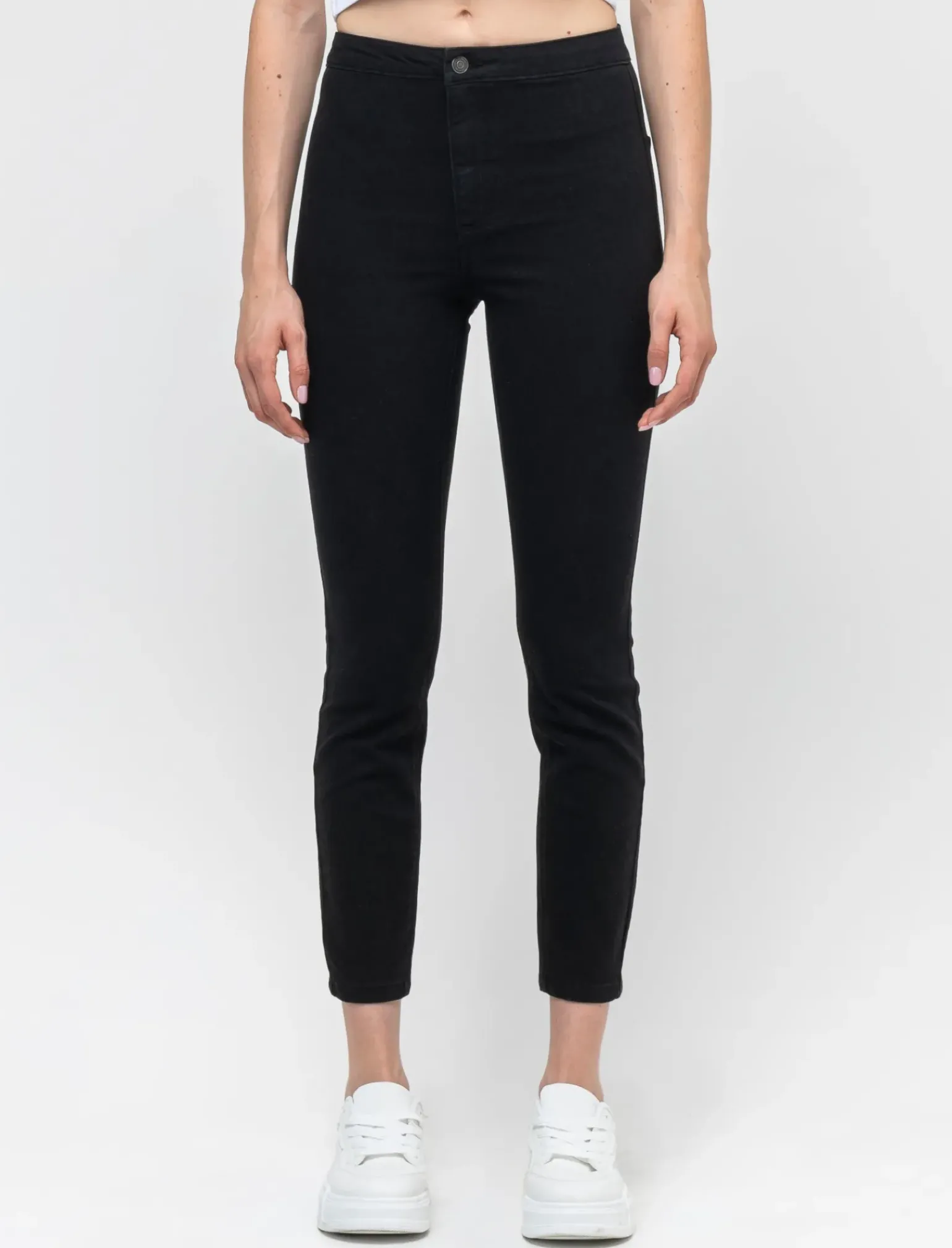 Donna Piazza Italia Jeans<Jeggings skinny vita alta in tessuto elasticizzato e tasche sul retro -