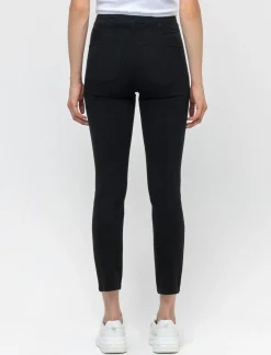 Donna Piazza Italia Jeans<Jeggings skinny vita alta in tessuto elasticizzato e tasche sul retro -