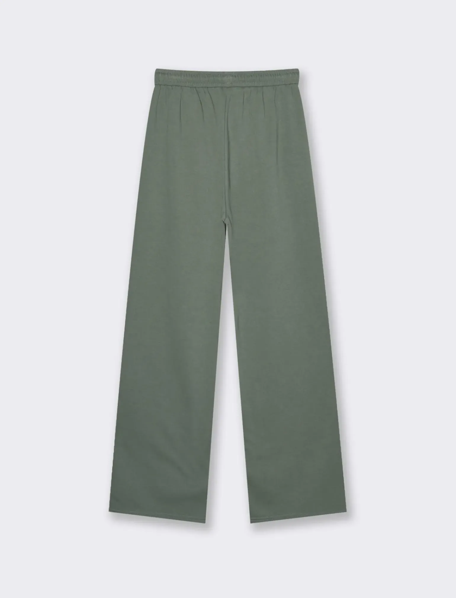 Donna Piazza Italia Donna|Pantaloni<Jogger a vita alta con taglio diritto e laccetti in vita - foresta