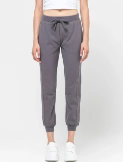 Donna Piazza Italia Pantaloni<Jogger a vita alta elastica con coulisse ed elastici alle caviglie - piombo