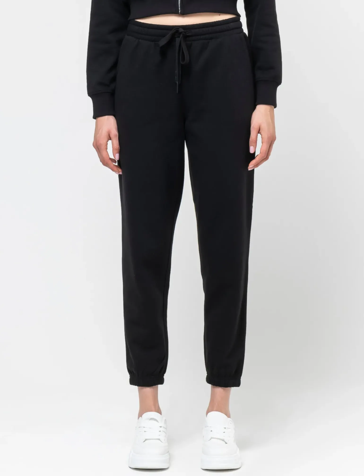 Donna Piazza Italia Donna|Pantaloni<Jogger con elastico in vita arricciato e laccetto -