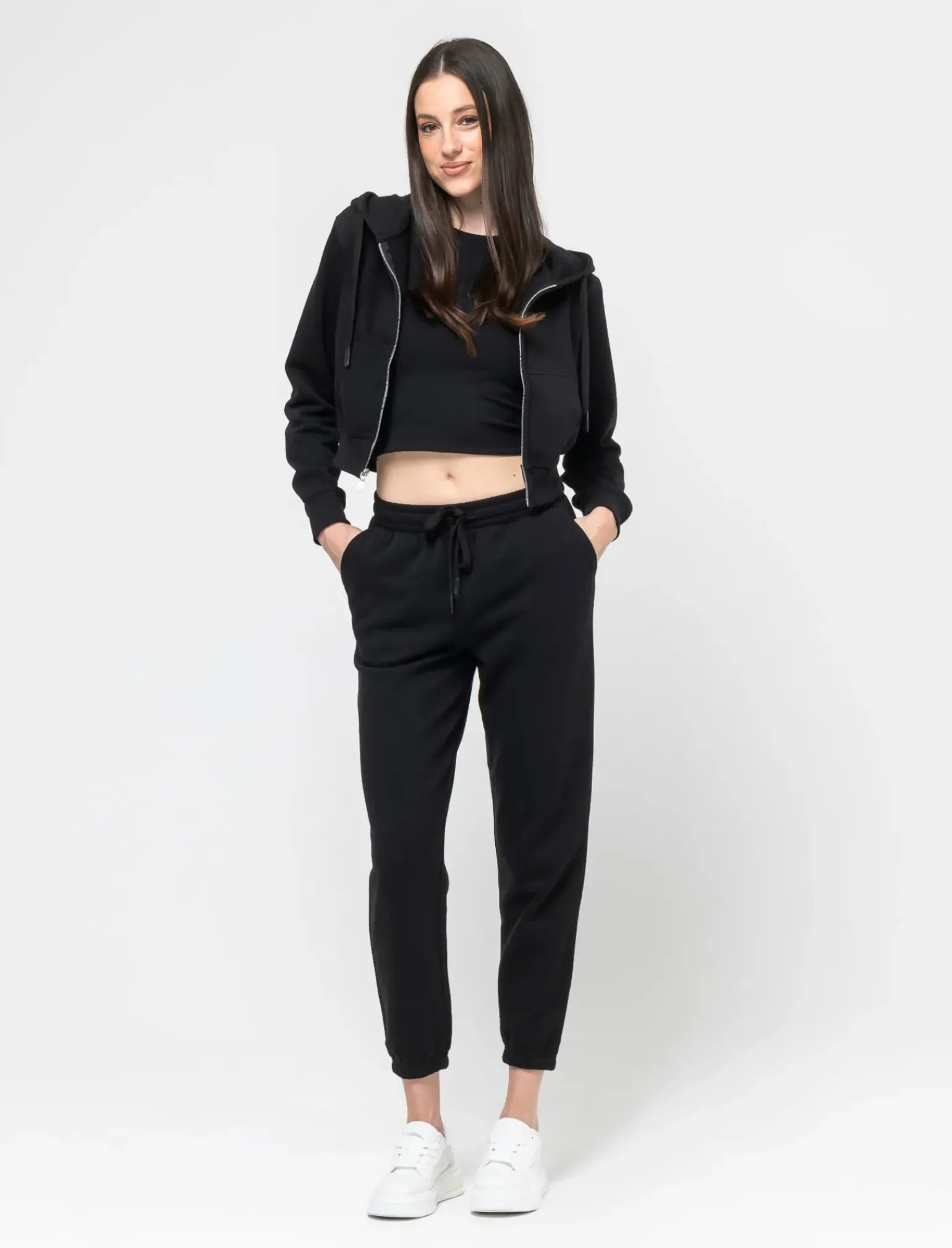 Donna Piazza Italia Donna|Pantaloni<Jogger con elastico in vita arricciato e laccetto -